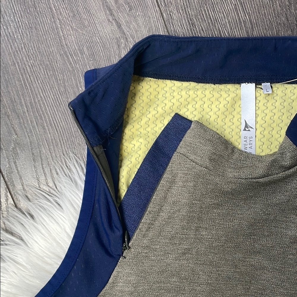 Fushionwear by ARYS blue yellow colourblovk  Sleeveless Tank - Picture 4 of 14